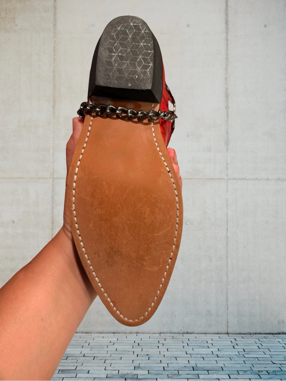 Masterson Boot Co RB7483 Red Embossed Floral Heart Harness Cowboy Boots Wmn 7M - Picture 11 of 12